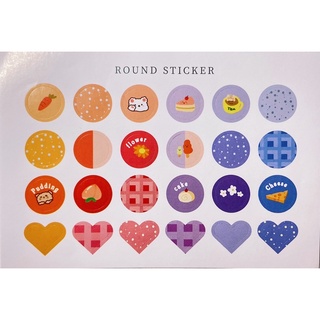 SET 3  STICKER MÀU SẮC DỄ THƯƠNG (NHIỀU TÔNG MÀU)