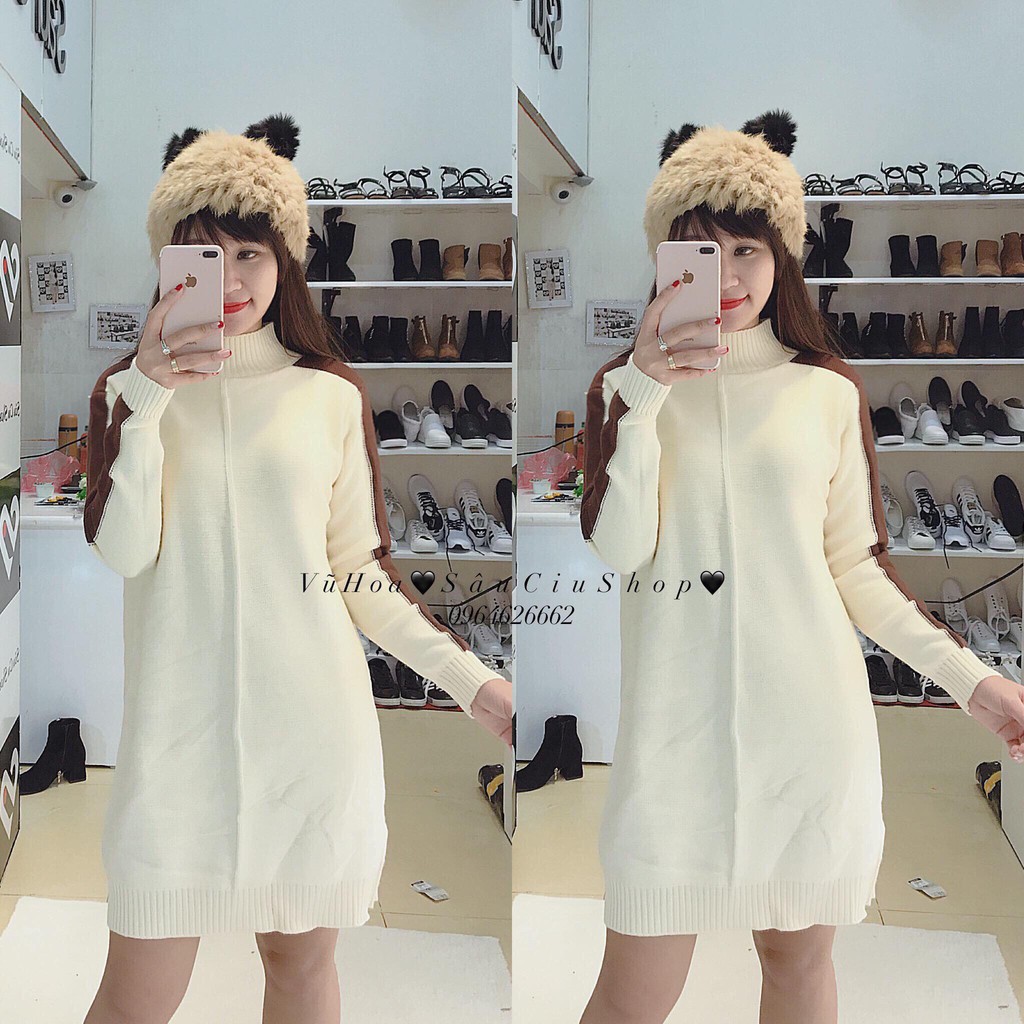 VÁY LEN SUÔNG SỌC TAY