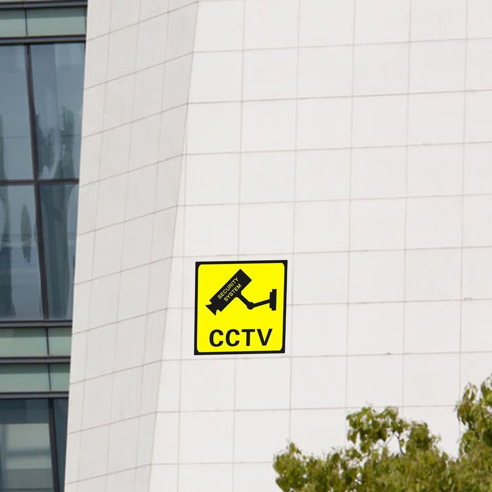 Sign Lables CCTV Surveillance Security 24 Hour Monitor Camera Warning Stickers