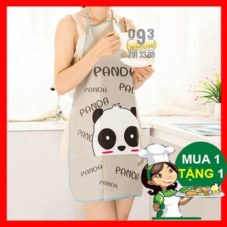 Combo 2 tạp dề yếm chắn nước,tạp dề pha chế, tạp dề in hình thỏ gấu