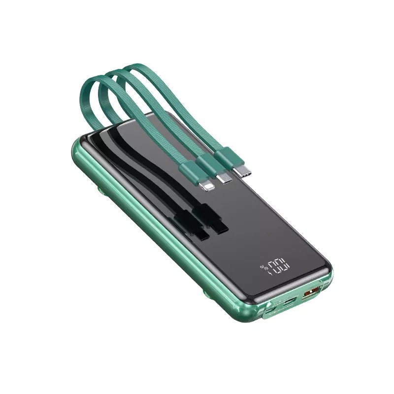 Pin dự phòng sạc nhanh Remax RPP-218 dung lượng 10000mAh QC và PD 22.5W - tích hợp 3 dây sạc