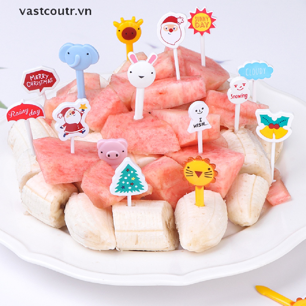 Nĩa Ăn Trái Cây Bằng Nhựa Cấp Thực Phẩm Hình Động Vật Hoạt Hình Mini Cho Trẻ Em VN