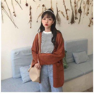 Áo khoác cardigan thun gân