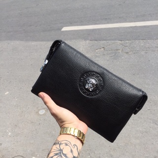 Clutch nam cầm tay khoá số, da mềm