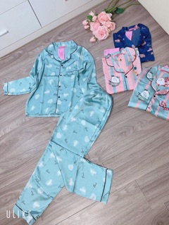 Bán sỉ bộ pijama lụa dài tay