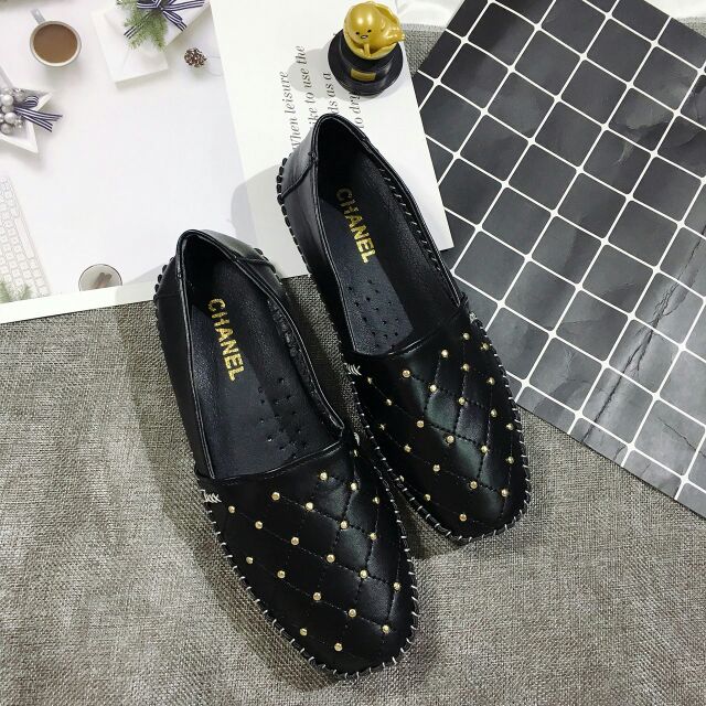 [Ảnh thật] Giày slip on để mềm khâu viền đinh tán hot trend năm nay