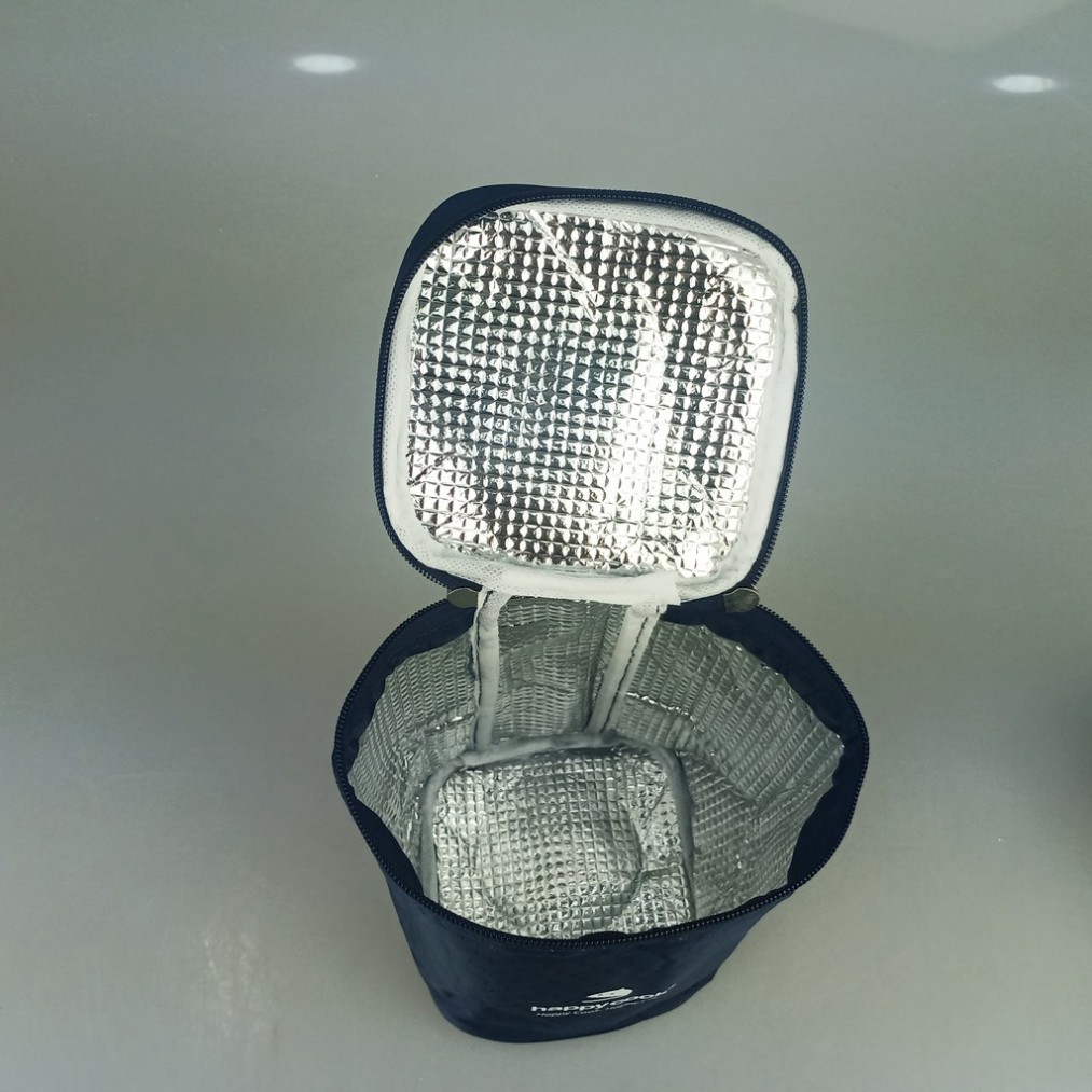 Hộp cơm sứ 3 tầng tròn Happycook có túi đựng cao cấp