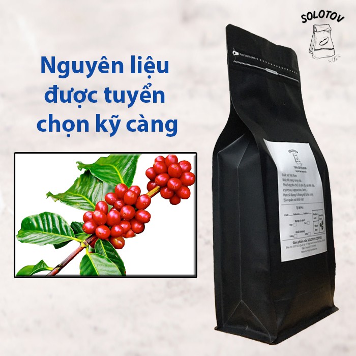 [CÀ PHÊ HẠT RANG MỘC] 100g Cà phê hạt Culi Robusta Arabica rang mộc pha phin pha máy - SoloTov Coffee (Trộn theo tỷ lệ) | BigBuy360 - bigbuy360.vn