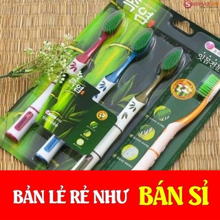 [GIÁ SỈ] SET 4 BÀN CHẢI THAN TRE HOẠT TÍNH AN TOÀN MỀM MẠI