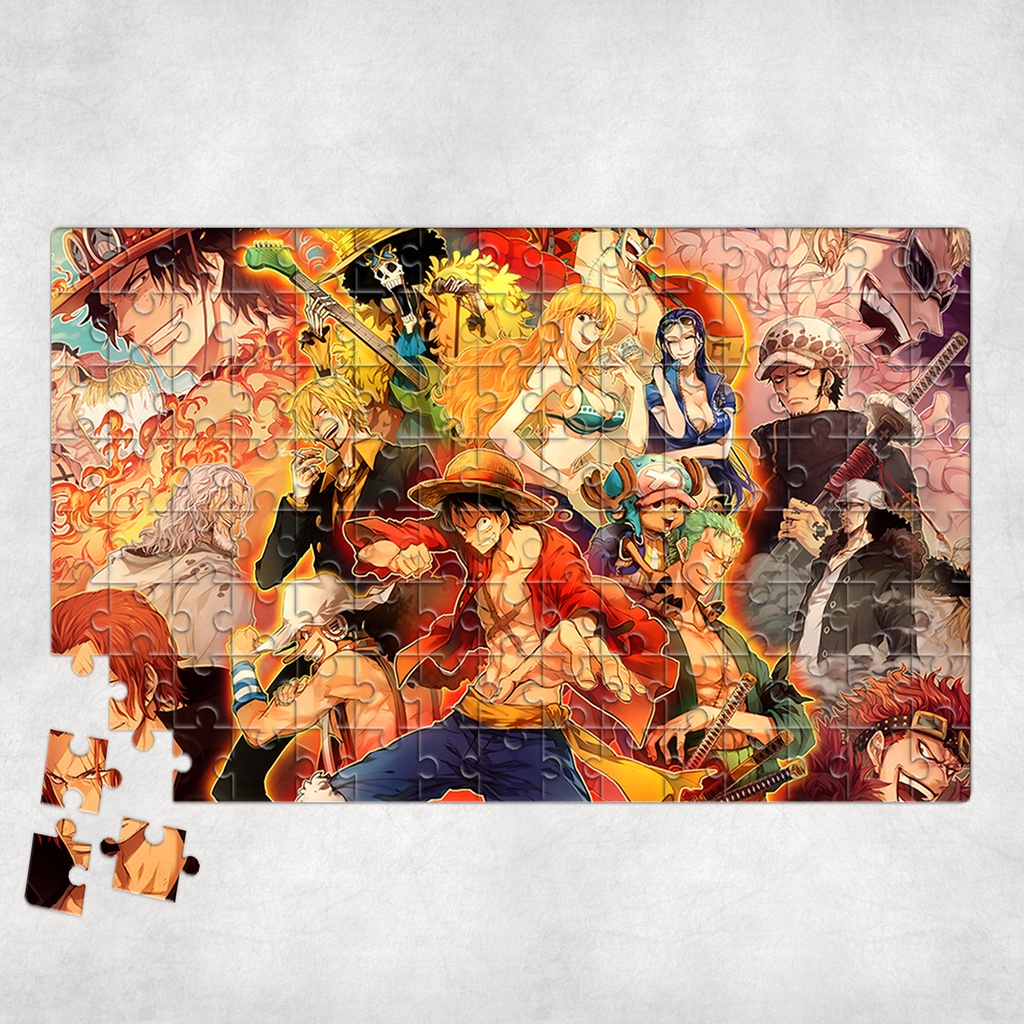 Tranh ghép hình A4, A5 Anime, xếp hình ONE PIECE WALLPAPER - Mẫu 1