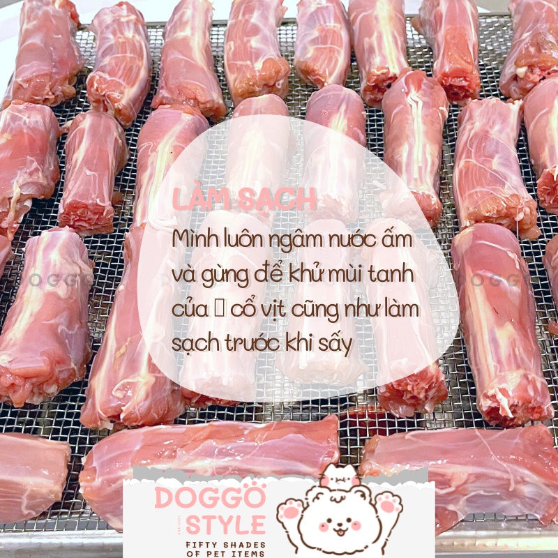 Treat Bánh Thưởng Cho Chó Cổ Vịt Sấy Khô DOGGOSTYLE Homemade Không Chất Bảo Quản 50G 100G