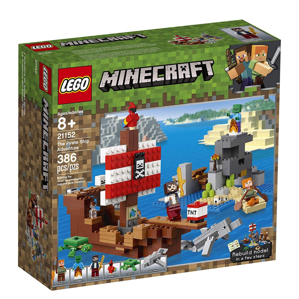 MINECRAFT LEGO 21152 The Pirate Ship Adventure – Thuyền hải tặc