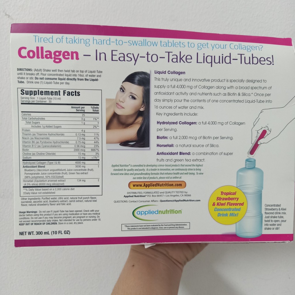 Nước uống đẹp da Collagen Liquid 30 ống của Mỹ