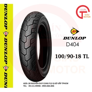 Lốp Dunlop size 100/90-18 mã gai D404F _ Vỏ 100.90-18 D404
