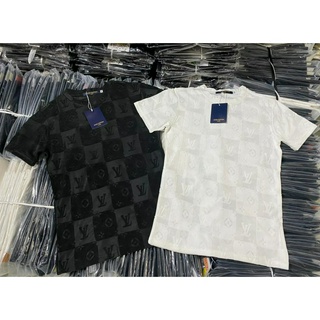 Áo thun nam Hàn Quốc vải cotton Xốp Quảng châu DV nổi L.V thương hiệu siêu xịn trẻ trung rất đẹp chuẩn form PVT FASHION