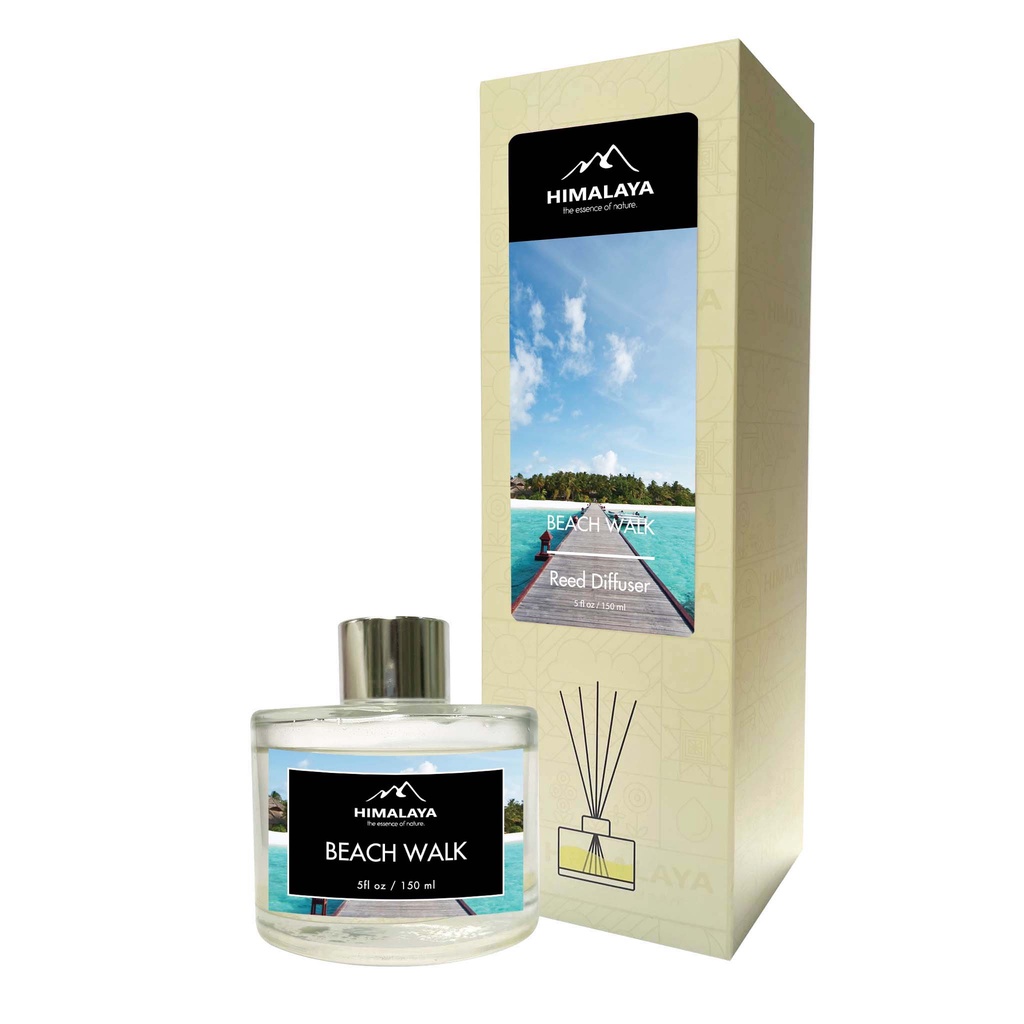 Tinh dầu Himalaya cao cấp chính hãng - Bộ tán hương 75ml/150ml Beach Walk - Hương biển thư giãn nhẹ nhàng