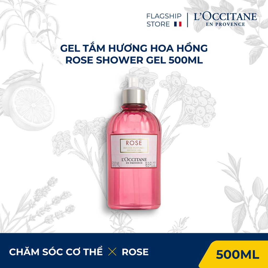 Gel Tắm Hương Hoa Hồng Rose Shower Gel 500ml L'Occitane