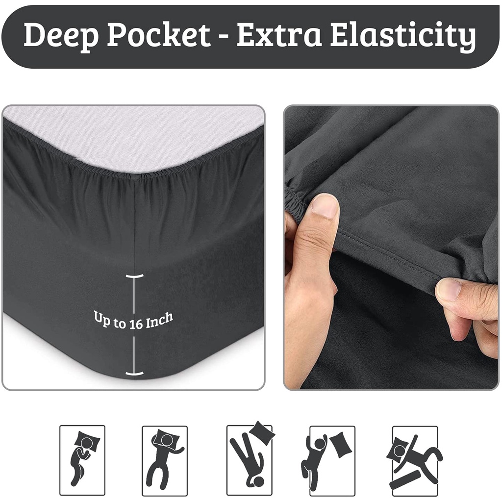 Tấm ga trải giường và vỏ gối ABRACA DABRA cotton trơn mềm mại thoáng khí 10 màu sắc tùy chọn cho giường 1.2m/ 1.5m/ 1.8m