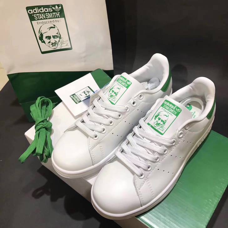 (FULLBOX - CÓ SẴN) giày thể thao STAN SMITH Trắng gót xanh