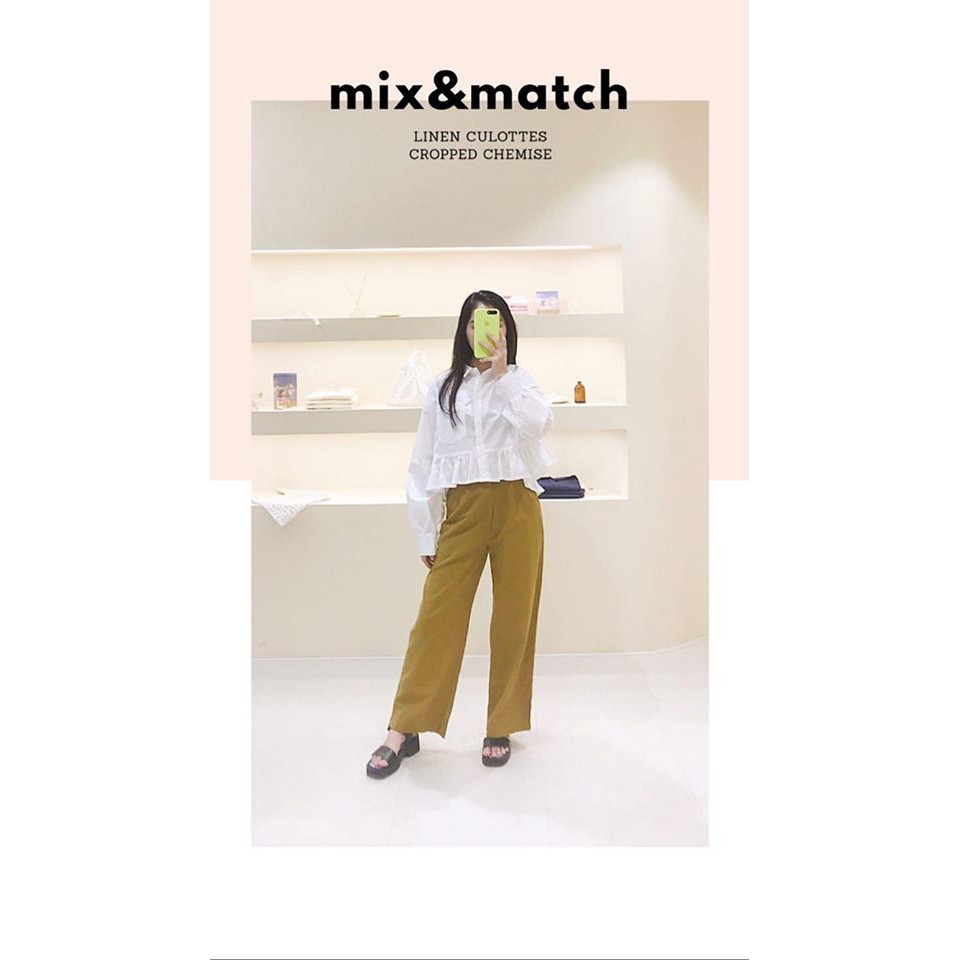 Naked By V - Quần đũi Linen Culottes