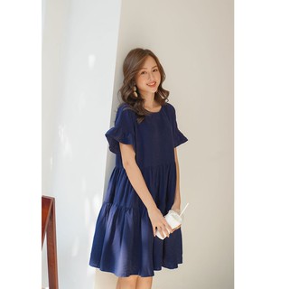 Olv - đầm navy loose