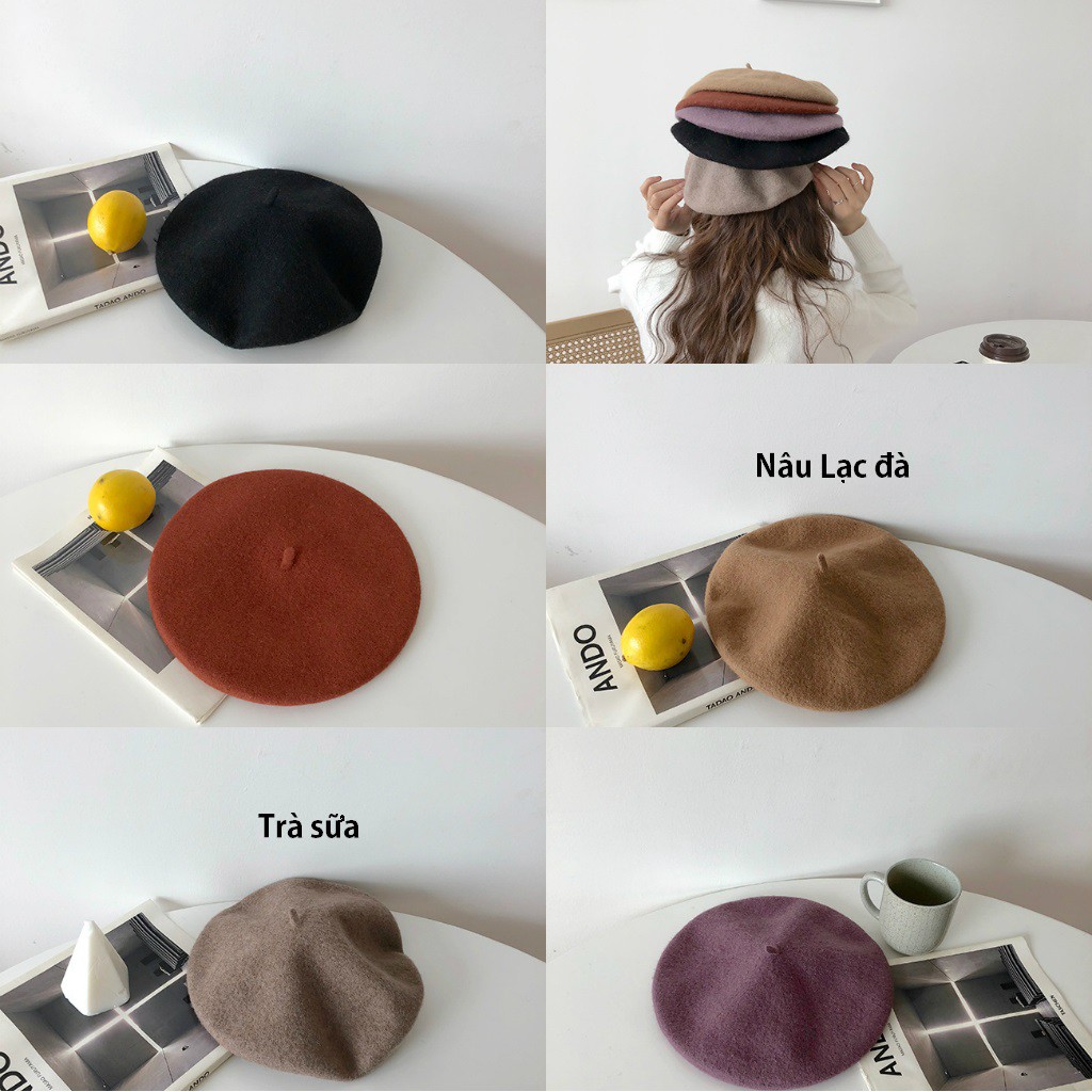 Mũ nồi dạ phong cách Ulzzang (M03) – Hàng có sẵn