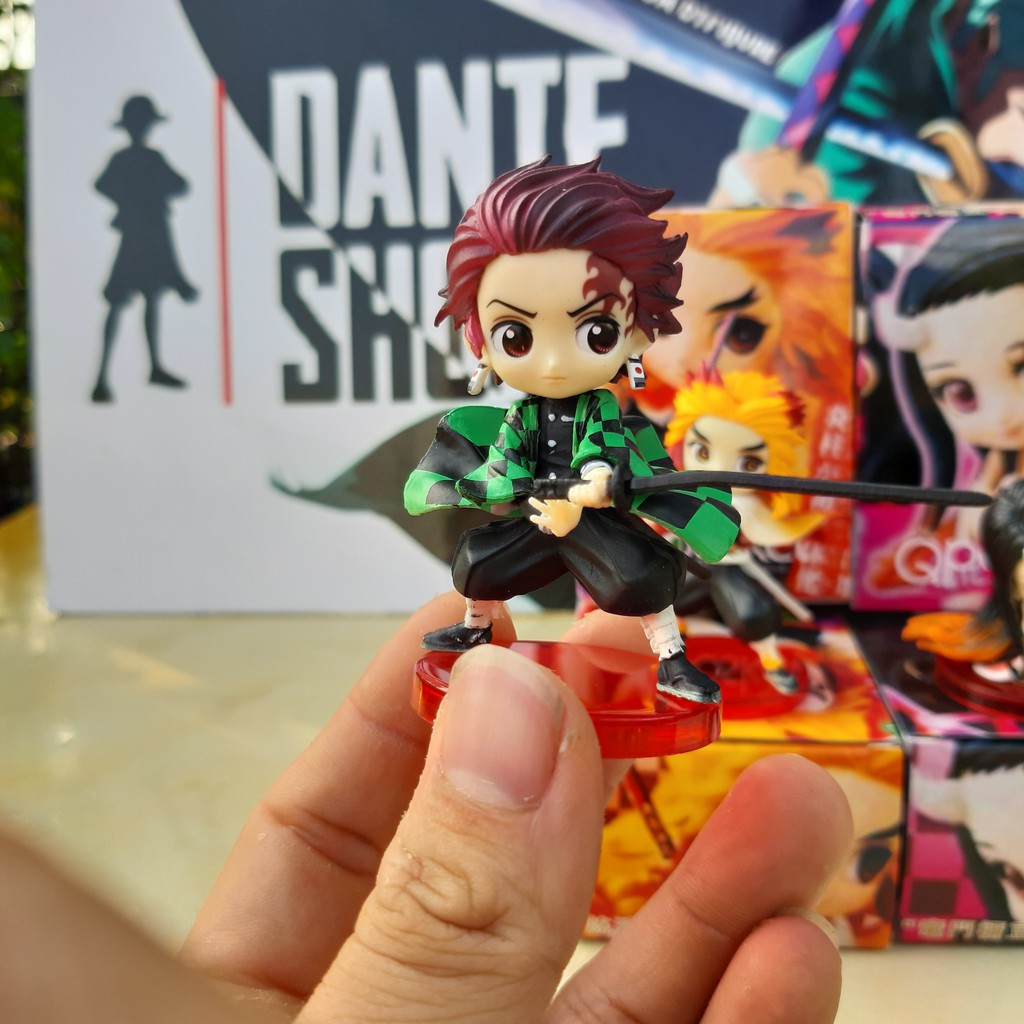 Mô Hình Demon Slayer Kimetsu no Yaiba Nhân Vật Figure Tanjirou, Zenitsu, Inosuke, Nezuko 10cm | Tặng Poster