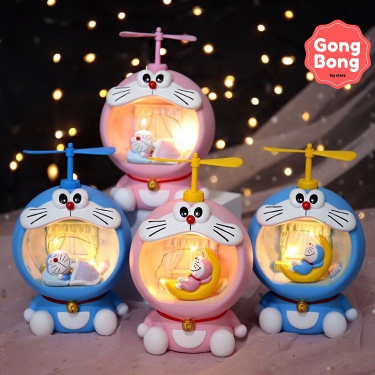 [Hàng Hot] Đèn Ngủ Doraemon Ngủ Trong Doraemon Dễ Thương Ấm Áp Đèn Để Bàn Tuổi Thơ Mèo Máy Xanh