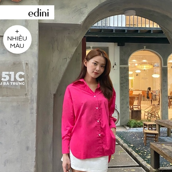 Áo Sơ mi Oversize Tay Dài Nhiều Màu - EDINI - SM231