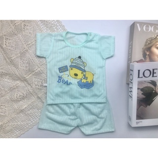 Soi tre mau-Bộ cộc tay cài khuy vai cho bé sơ sinh đến16kg- bộ quần áo coton mùa mùa hè cho trẻ sơ sinh