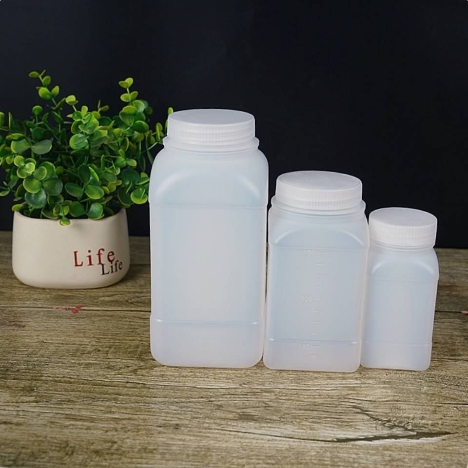 gia dụng tiện  Chai miệng nhựa lớn PE Chai PE Chai mẫu Chai thuốc Chai polyetylen mật độ cao 500ml1000 ml