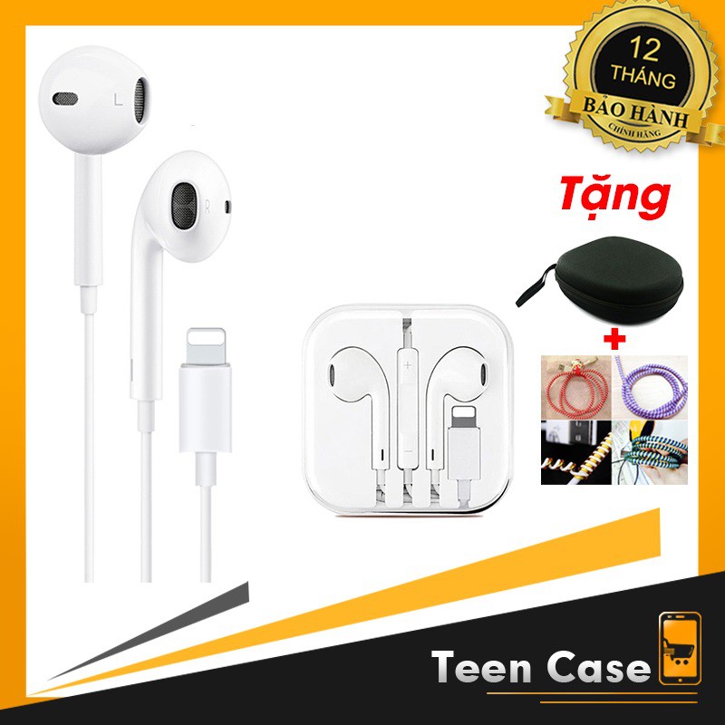 Tai nghe IP 7  Tặng combo dây cuốn + bao đựng  Bảo hành 12 tháng lỗi 1 đổi 1 sử dụng cho iP 7 8 Plus X Xs Max