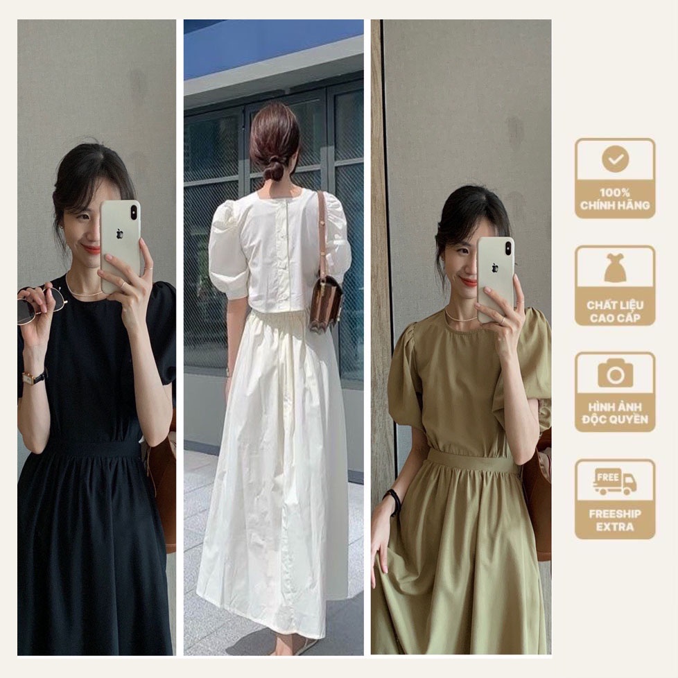 Đầm maxi dáng rộng đi chơi, váy dài cách tân thời trang Hàn Quốc dành cho nữ