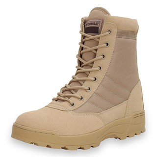 TR❤Giày Boot da kiểu dáng quân đội cho nam