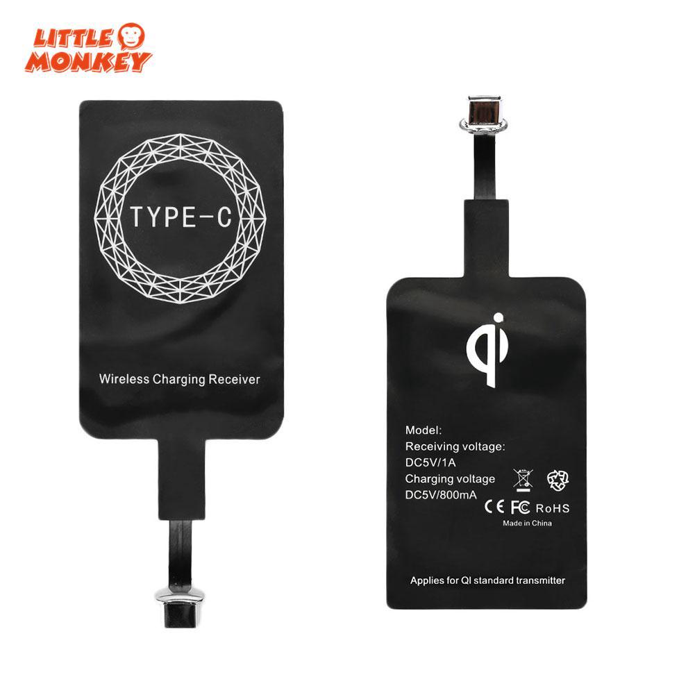 QI Type-C Wireless Charging Receiver Pad Kit For Android iPhone Mobilephone