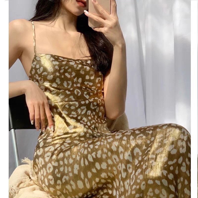 (order) VÁY HAI DÂY HOẠ TIẾT DA BÁO ZARA TREND 2021