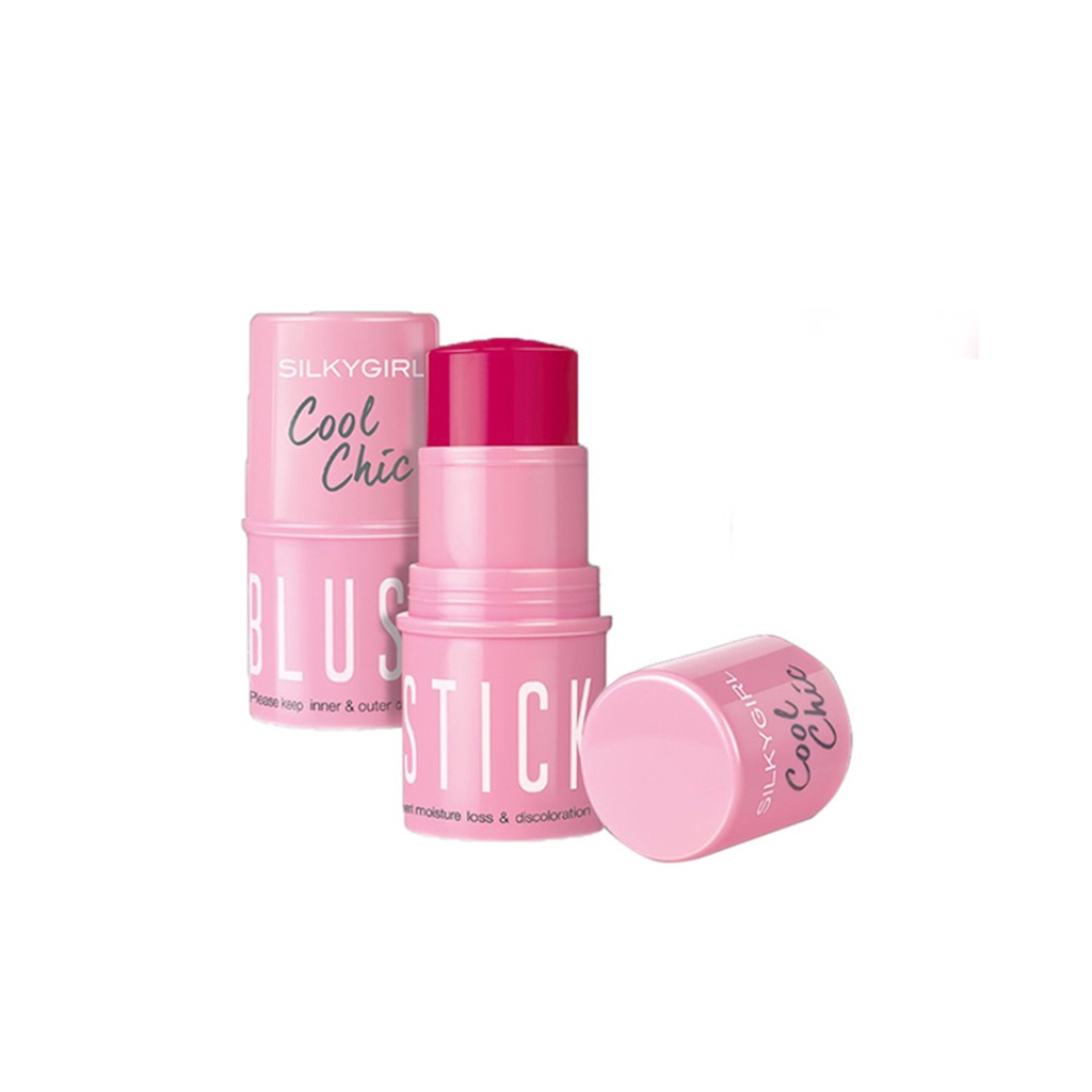 Má Hồng Dạng Thỏi Silkygirl Cool Chic Blush Stick 4g .#01 Peach, #02 Pink