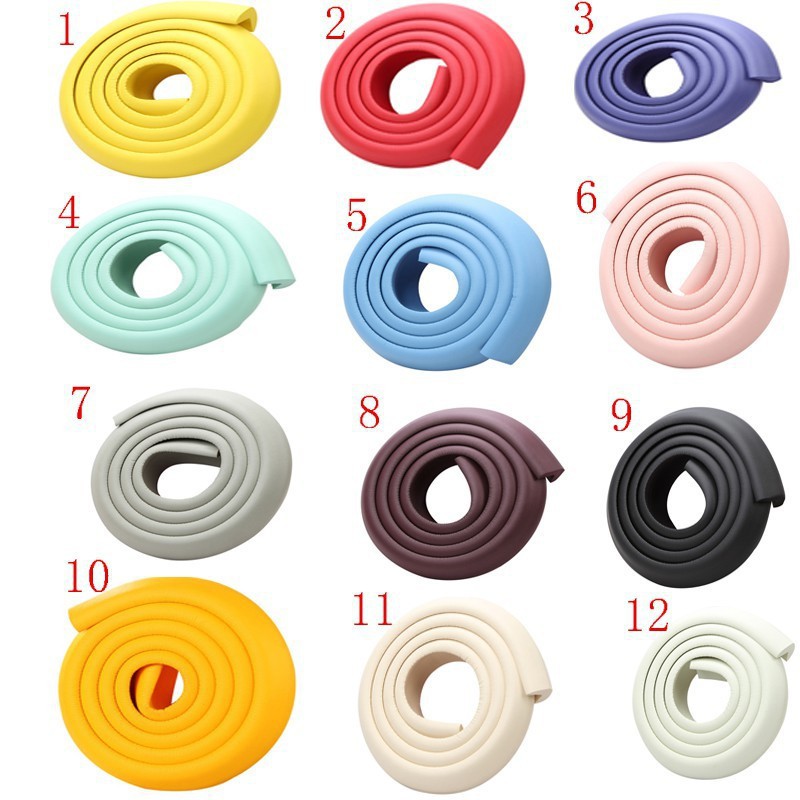 Cuộn mút xốp cao su 200cm + băng keo 2 mặt bọc mép bàn an toàn cho bé