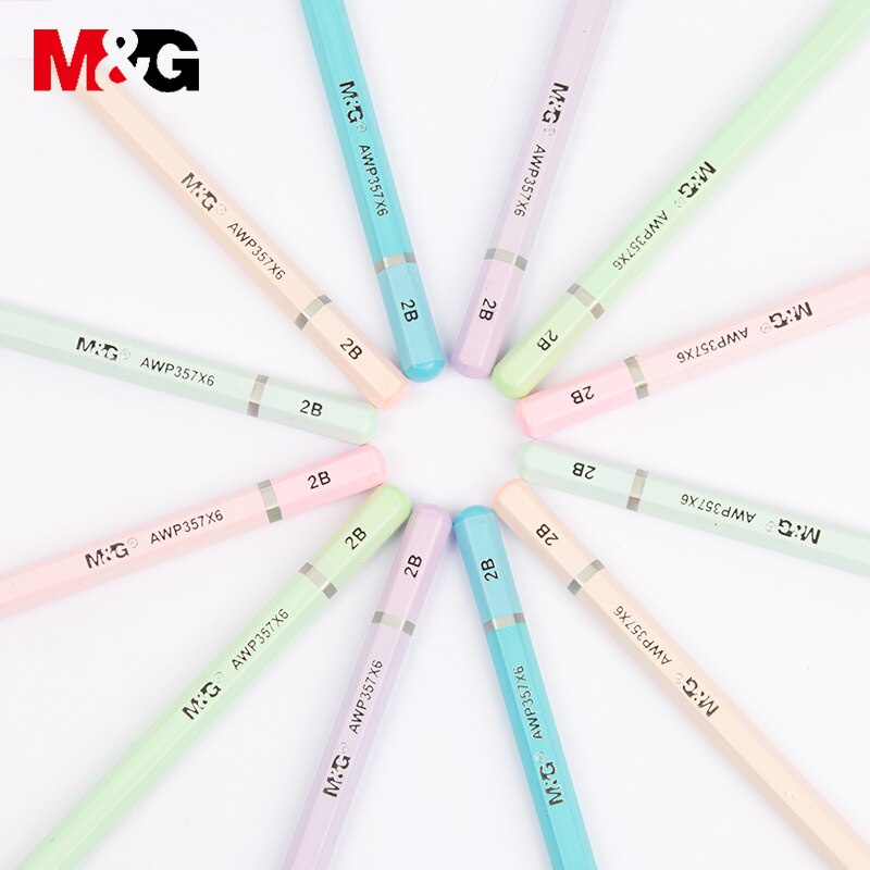 Bộ 6 cây Bút chi M&amp;G AWP357X6 màu Pastel nhẹ nhàng