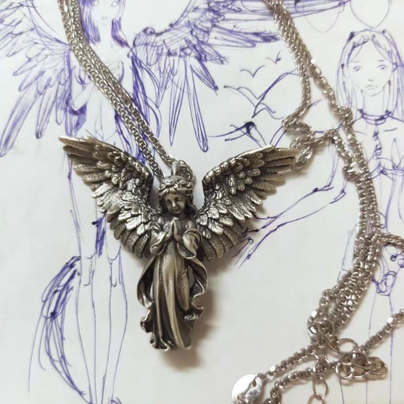 Vòng cổ Mặt Hình Thiên Thần Vệ Binh Có Dây Xích Thời Trang