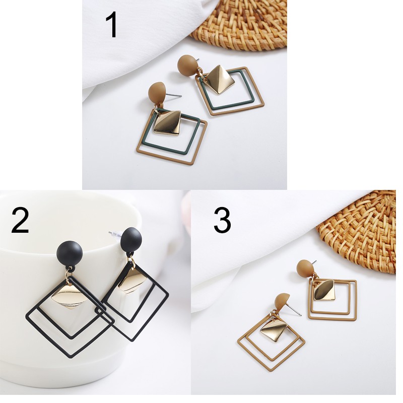 Geometry Diamond Korea Earrings