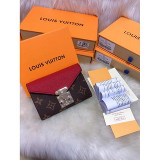 Ví hoa nâu phối da size 10 fullbox