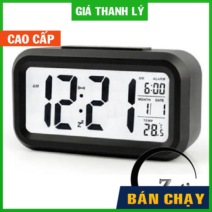 (GIÁ XẢ KHO) Đồng Hồ Báo Thức Điện Tử Để Bàn Màn Hình LCD Đa Chức Năng: Thời Gian, Lịch, Báo Thức ZO89 Siêu Hot HÀNG CA
