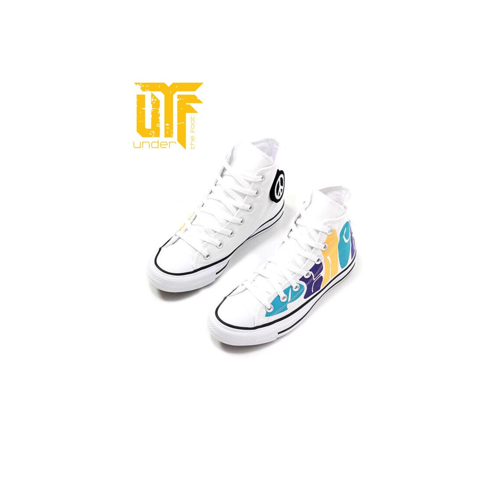 Giày Converse Chuck Taylor All Star Peace Hi Top trắng