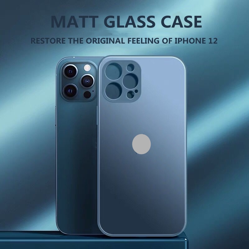 Ốp Điện Thoại Kính Cường Lực Cứng Nhám Sang Trọng Cho iPhone 13 12 11 Pro Max XS Max XR X 12Pro 13 Pro Max