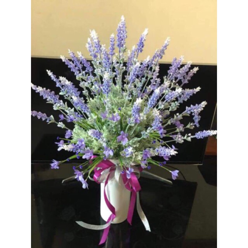 Cành hoa  oải hương-Lavender loại phủ phấn cao cấp