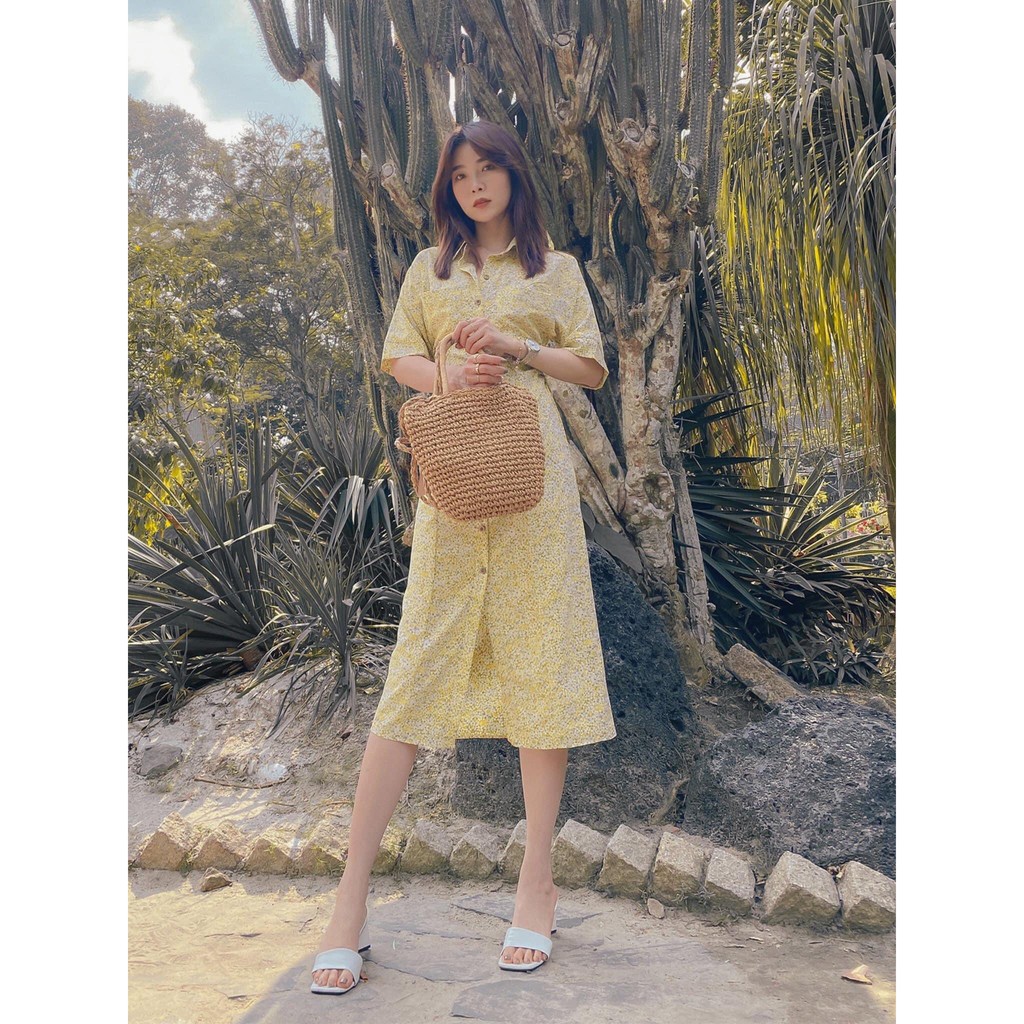 Đầm sơ mi hoa nhí Kioyo Dress Gem Clothing SP060401