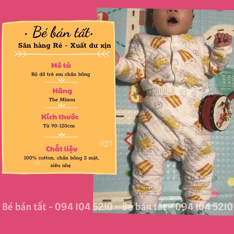 Bộ chần bông bé gái/ bé trai xuất Hàn ☀️LẺ SIZE+SALE SHOCK☀️  từ 2 đến 6 tuổi