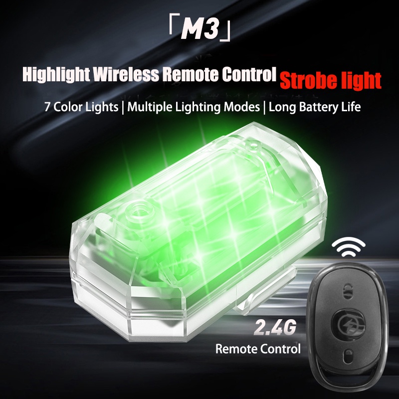 Đèn Led Cảnh Báo Điều Khiển Từ Xa 7 Màu Có Thể Sạc Lại Bằng Cổng Usb