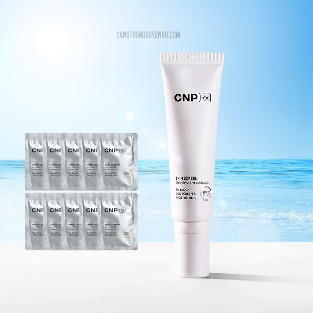 Gói Siêu Chống Nắng Vật Lý CNP Rx Skin Screen 1ml Spf50+/PA++++ Chống Nắng Dưỡng Trắng Nâng Tone Nhẹ